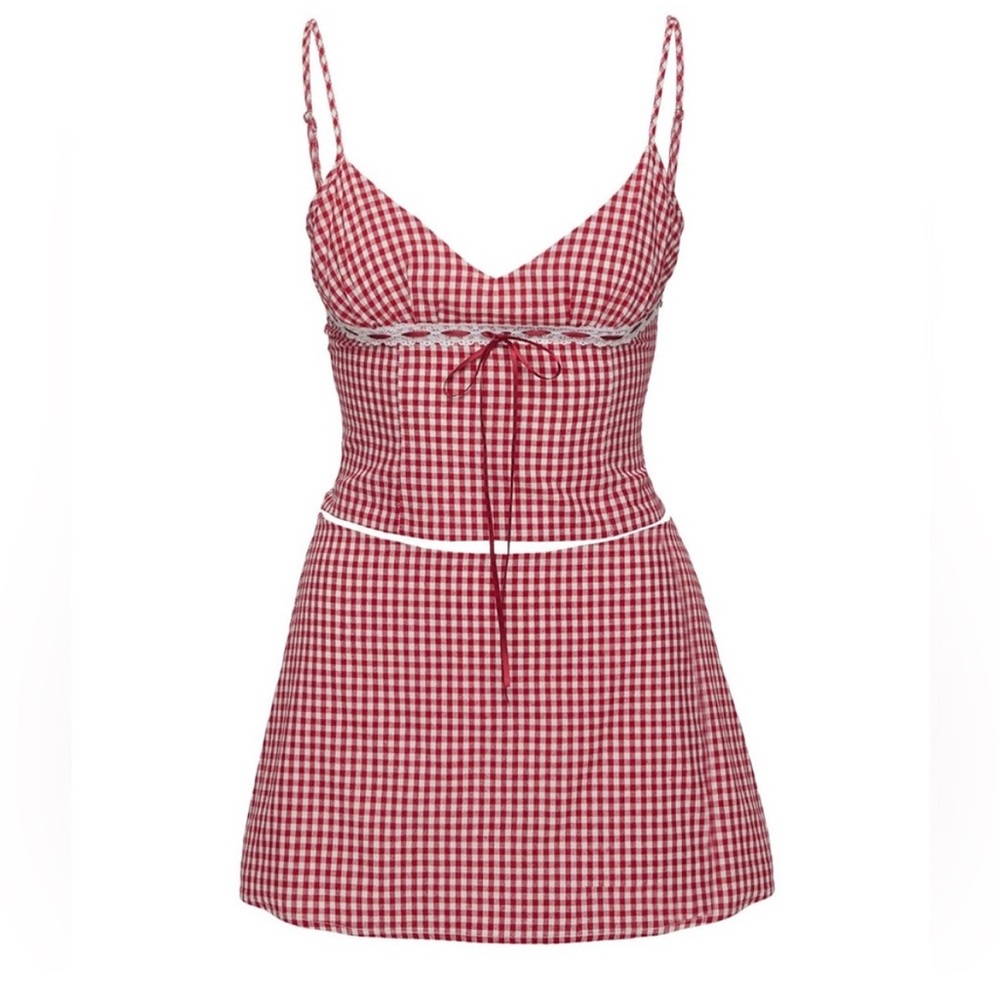 Princess Polly Red Gingham SET